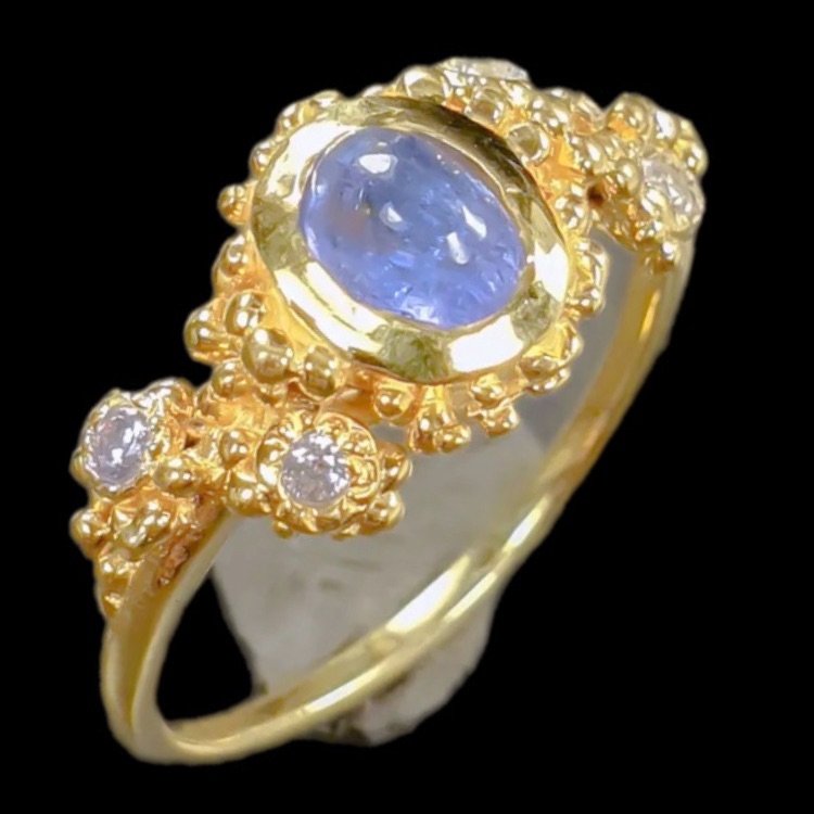 Exquisitely Petite Genuine Tanzanite Ring